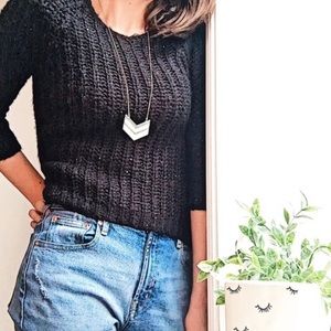 Anthropologie Knitted & Knotted Sunstitch Sweater